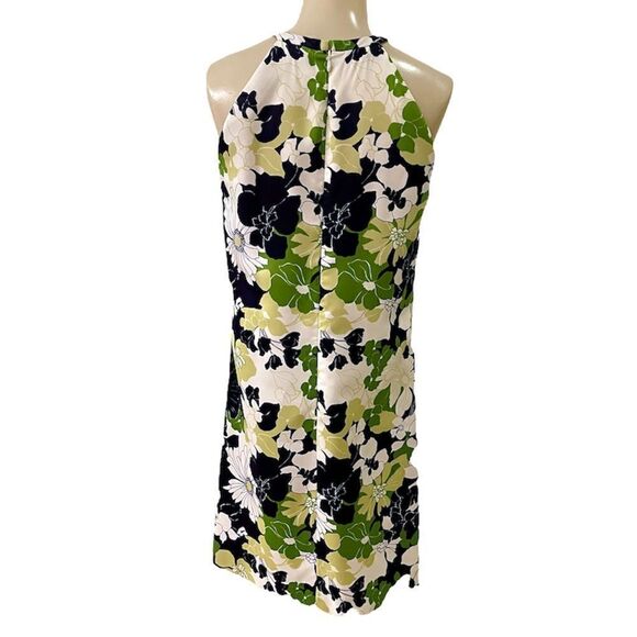 Vintage Handmade Spring Summer Floral Print Polyester Tie Halter Shift Dress - Picture 4 of 15